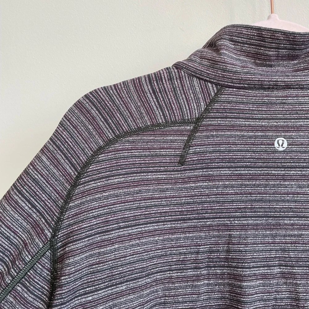 Lululemon Athletica Surge Warm 1/2 Zip Polar Night Stripe